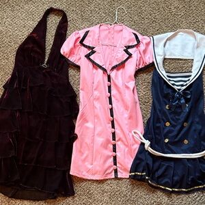 Set of Three Halloween Dresses Sailor, Waitress, Flapper
